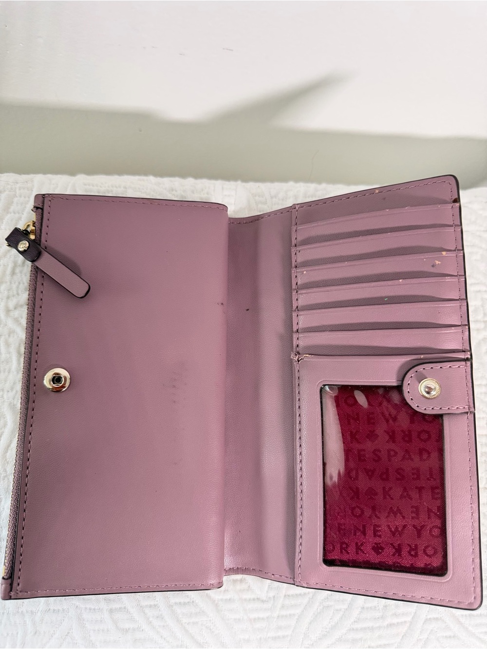 Kate Spade New York Burgundy Leather Satchel Bag & Wallet Set - Picture 3 of 15